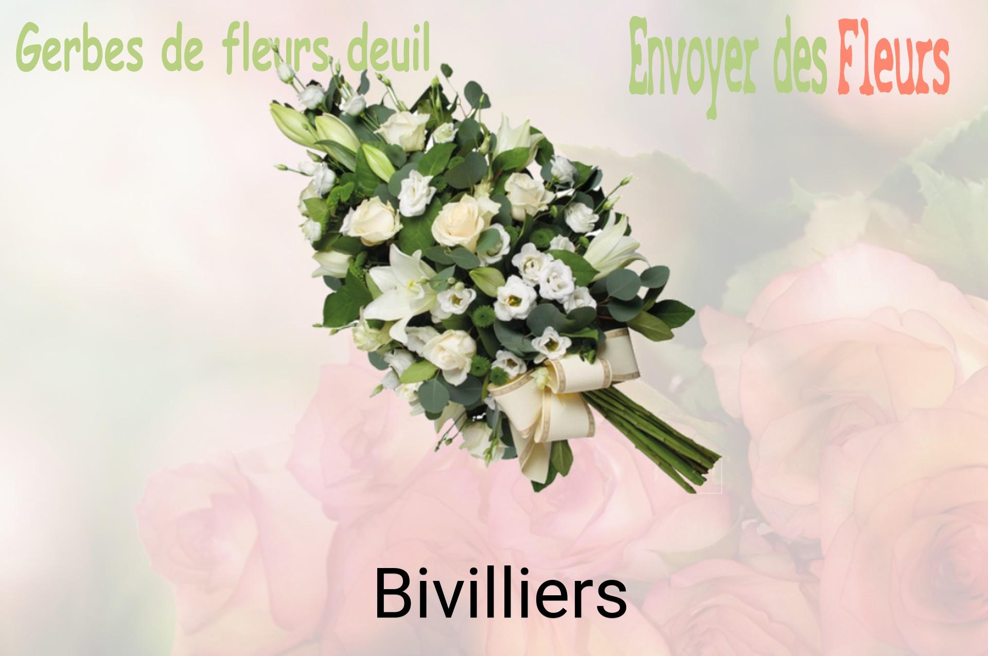 Gerbe de fleurs de deuil livrée à Bivilliers
